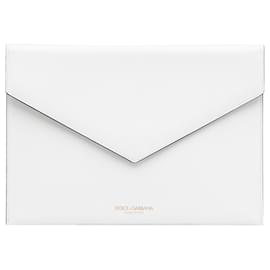 Dolce & Gabbana-Dolce & Gabbana Embreagem de couro envelope branco-Branco