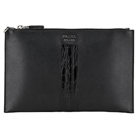 Prada-Prada Saffiano Leather Clutch Bag Leather Clutch Bag 2NG005 in good condition-Other