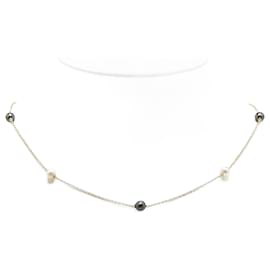 & Other Stories-Other 18k Gold Pearl Station Necklace Metal Necklace in Excellent condition-Other