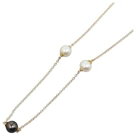 & Other Stories-Other 18k Gold Pearl Station Necklace Metal Necklace in Excellent condition-Other