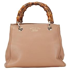 Gucci-Petit sac à main en cuir Gucci Bamboo Shopper 336032 en bon état-Autre