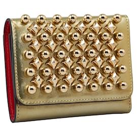 Christian Louboutin-Christian Louboutin Studded Leather Macaron Wallet Leather Short Wallet in Excellent condition-Other