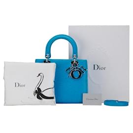 Dior-Dior mittelgroße Lady Dior Lederhandtasche in ausgezeichnetem Zustand-Andere