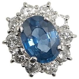 & Other Stories-Andere Platin Diamant & Saphir Ring Metallring in ausgezeichnetem Zustand-Andere