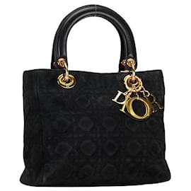 Dior-Dior Medium Cannage Suede Lady Dior Suede Handbag in Good condition-Other