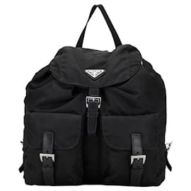 Prada-Prada Tessuto lined Pocket Backpack Canvas Backpack in Good condition-Other
