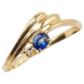 & Other Stories-Other 18k Gold Sapphire Ring Metal Ring in Excellent condition-Other