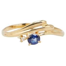 & Other Stories-K18YG Yellow Gold Sapphire Ring #51 in Great Condition-Golden