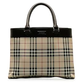 Burberry-Burberry House Check Canvas Handbag Canvas Handbag in Good condition-Other