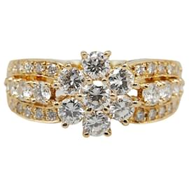 & Other Stories-K18YG Yellow Gold Diamond 1.38ct Ring for Women in Great Condition-Golden