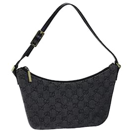 Gucci-GUCCI GG Canvas Hand Bag Black Auth ep3704-Black