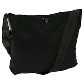 Prada-PRADA Shoulder Bag Nylon Khaki Auth 71868-Khaki