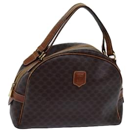 Céline-CELINE Macadam Canvas Hand Bag PVC Brown Auth 71537-Brown