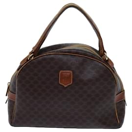 Céline-CELINE Macadam Canvas Hand Bag PVC Brown Auth 71537-Brown