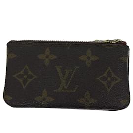 Louis Vuitton-Bolsa Moeda M LOUIS VUITTON Monograma Pochette Cles M62650 Autenticação de LV 71893-Monograma