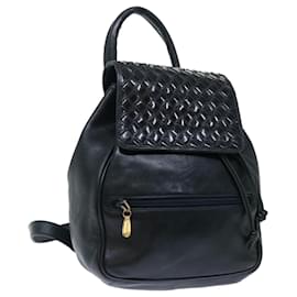 Bally-BALLY Backpack Leather Black Auth yb550-Black