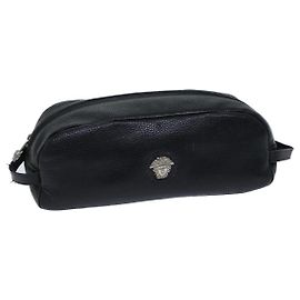 Gianni Versace Pochette Cuir Noir Auth ac2969 Noir