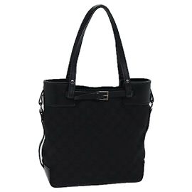 GUCCI GG Canvas Handtasche Schwarz 107757 Auth 71784 Schwarz