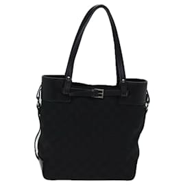 Gucci-Borsa a mano in tela GG GUCCI nera 107757 auth 71784-Nero