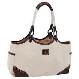 Burberry-BURBERRY Blue Label Tote Bag Canvas Beige Brown Auth bs13721-Brown,Beige