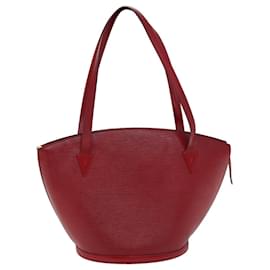 Louis Vuitton-LOUIS VUITTON Epi Saint Jacques Shopping Bolsa de Ombro Vermelho M52277 LV Auth bs13788-Vermelho