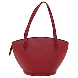 Louis Vuitton-LOUIS VUITTON Epi Saint Jacques Shopping Bolsa de Ombro Vermelho M52277 LV Auth bs13788-Vermelho