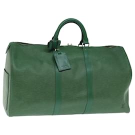 Louis Vuitton-Louis Vuitton Epi Keepall 50 Boston Bag Green M42964 LV Auth 71654-Green