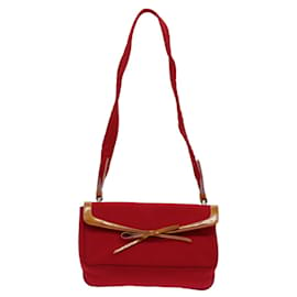 Prada-PRADA Shoulder Bag Canvas Red Auth ep4056-Red