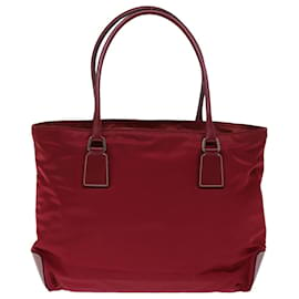 Prada-PRADA Hand Bag Nylon Red Auth 72552-Red