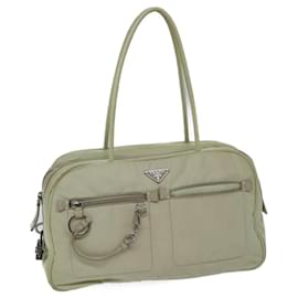 Prada-PRADA Shoulder Bag Nylon Beige Auth ac2972-Beige