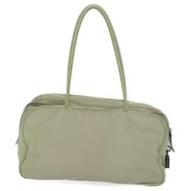 Prada-PRADA Shoulder Bag Nylon Beige Auth ac2972-Beige