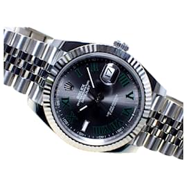 Rolex-Rolex Datejust 41 Slate Dial Jubilee Bracelet 126334 Mens-Silvery