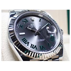 Rolex-Rolex Datejust 41 Slate Dial Jubilee Bracelet 126334 Mens-Silvery