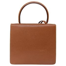 Loewe-LOEWE Hand Bag Leather Brown Auth 71590-Brown