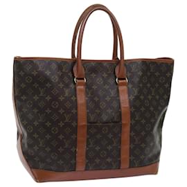 Louis Vuitton-LOUIS VUITTON Monogram Sac Weekend GM Tote Bag M42420 LV Auth 71770-Monogram