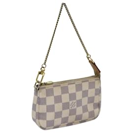 Louis Vuitton-LOUIS VUITTON Damier Azur Mini Pochette Accessoires Pochette N58010 Auth LV 72313-Autre