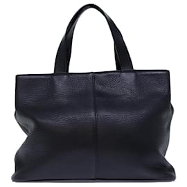 Autre Marque-Burberrys Hand Bag Leather Black Auth 72760-Black