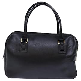 Autre Marque-Burberrys Hand Bag Leather Black Auth bs13821-Black