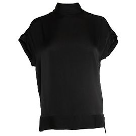 BY MALENE BIRGER, black silk turtle neck top Black