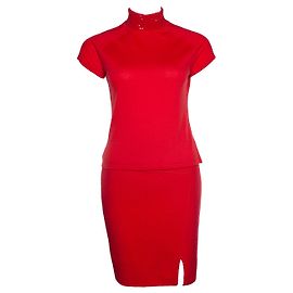 Laurèl Laurel, Twin set in red with sequins Red