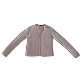 Adolfo Dominguez-Silk knit jacket or cardigan in greige size S or 36-38 by Adolfo Dominguez.-Beige