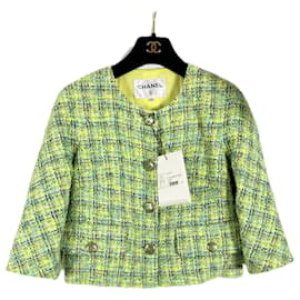 Chanel-Chaqueta de tweed Lesage verde lima-Verde
