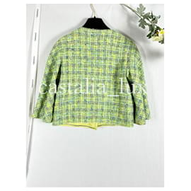 Chanel-Chaqueta de tweed Lesage verde lima-Verde