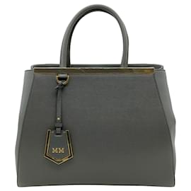 Autre Marque-Fendi Grey Leather 2Jours Tote-Grey