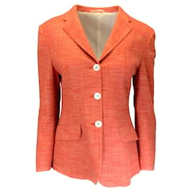 Autre Marque-Kiton Orange Three-Button Cashmere Jacket-Orange