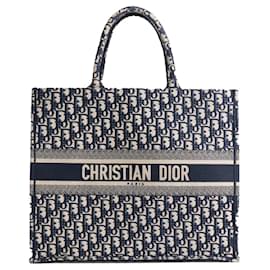 Dior-Sacs à main DIOR T.  chiffon-Bleu Marine