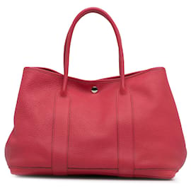 Hermès-Red Hermes Negonda Gartenparty 36 Tote bag-Rot