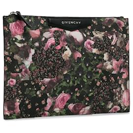 Givenchy-Black Givenchy Printed Leather Clutch-Black
