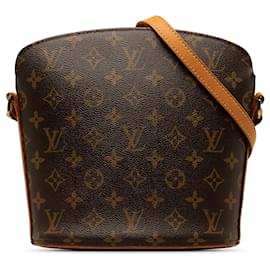 Louis Vuitton-Brown Louis Vuitton Monogram Drouot Crossbody Bag-Brown