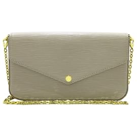 Louis Vuitton-Gray Louis Vuitton Epi Pochette Felicie Crossbody Bag-Other